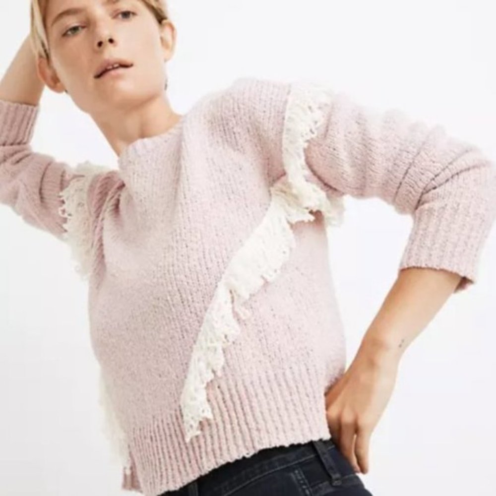 Madewell Montford Fringe Pullover Sweater - Size S